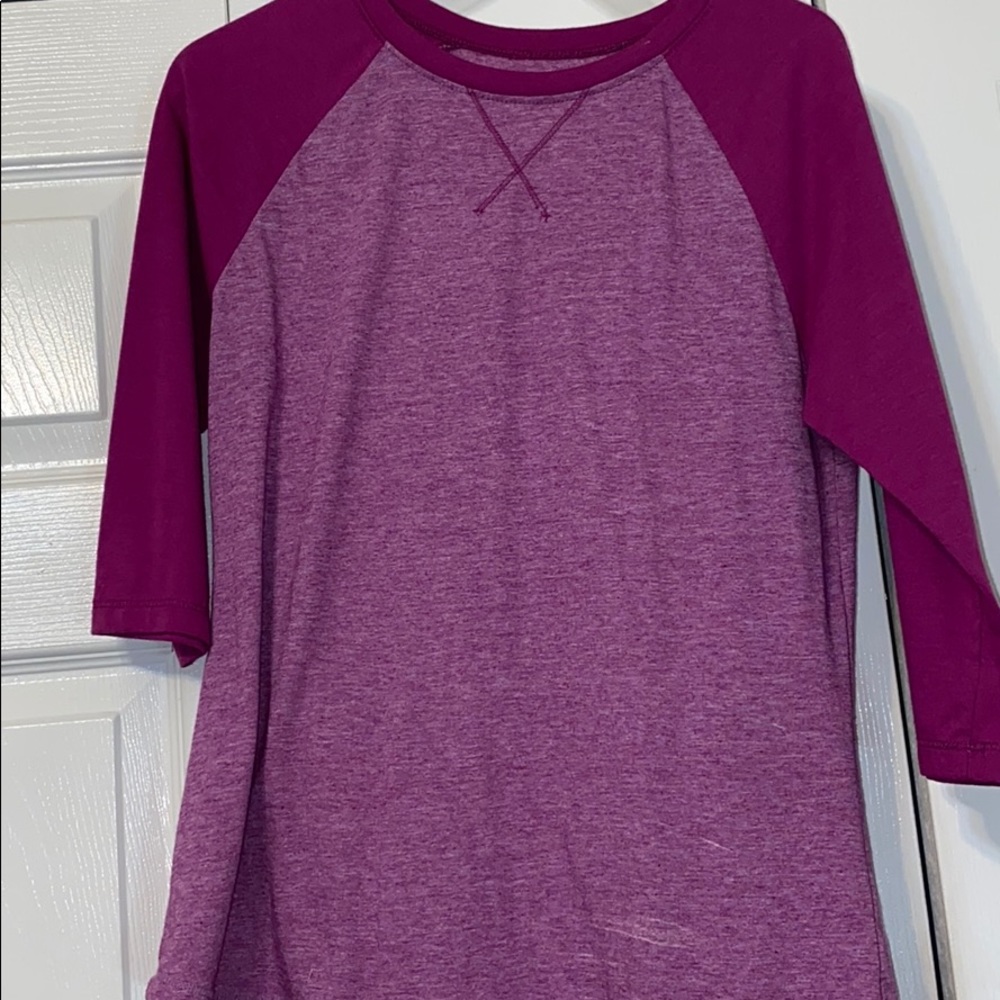 Purple Quarter-Length T-shirt